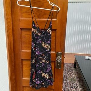 Small black dress with colored floral print